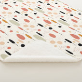 ミニマル抽象芸術ボーホパターン シェルパブランケット (3/4)