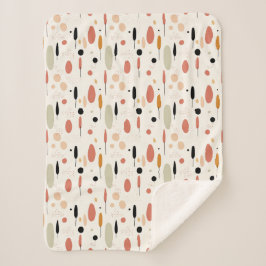 ミニマル抽象芸術ボーホパターン シェルパブランケット