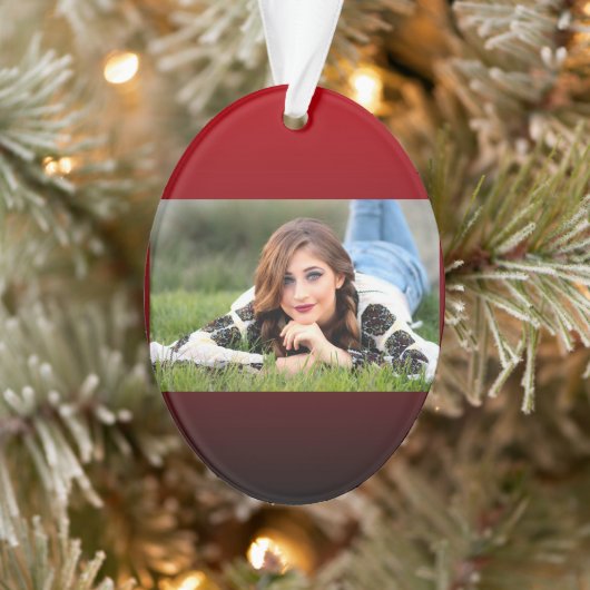 ミニマル抽象芸術マルサラ赤ブルゴーニュのマルーン オーナメント (ツリー)