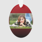 ミニマル抽象芸術マルサラ赤ブルゴーニュのマルーン オーナメント (正面)