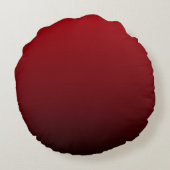 ミニマル抽象芸術マルサラ赤ブルゴーニュのマルーン ラウンドクッション (裏面)