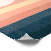 ミニマル抽象芸術ムーンと海 ポスター (角)