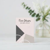 ミニマル抽象芸術モダンジュエリー表示 名刺 (スタンド正面)