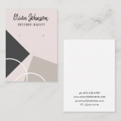 ミニマル抽象芸術モダンジュエリー表示 名刺 (正面/裏面)
