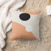 ミニマル抽象芸術モダンテラコッタ&クリーム クッション (ブランケット)