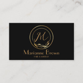ミニマル抽象芸術モダンブラックビジネスカード 名刺