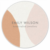 ミニマル抽象芸術モダンラスト赤面アート シール (正面)