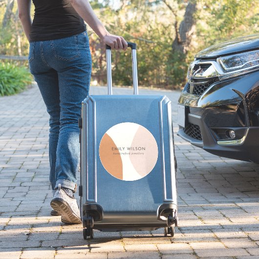 ミニマル抽象芸術モダンラスト赤面アート シール (スーツケースインサイチュ)