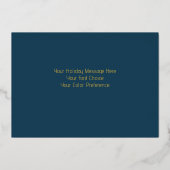 ミニマル抽象芸術モダン（ユダヤ教）メノラーハヌカー 箔シーズンカード (裏面)