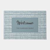 ミニマル抽象芸術ラインアートパターンウェルカム ドアマット (正面)