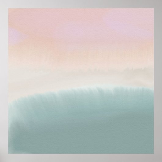 ミニマル抽象芸術ランドスケープ癒しのウォールアート ポスター (正面)