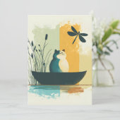 ミニマル抽象芸術レイクチュビーホワイトキャトカヌー シーズンカード (スタンド正面)