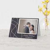 ミニマル抽象芸術写真の背景パーソナライズされた カード (黄色い花)