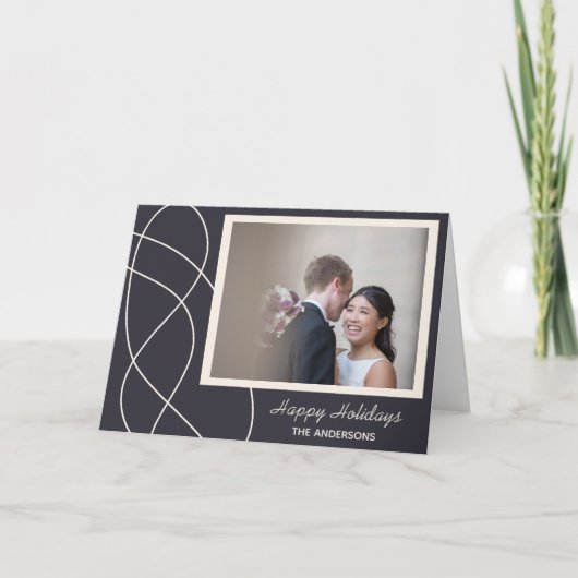 ミニマル抽象芸術写真の背景パーソナライズされた カード (正面)