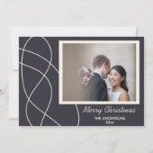 ミニマル抽象芸術写真の背景パーソナライズされた シーズンカード (正面)