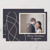 ミニマル抽象芸術写真の背景パーソナライズされた シーズンカード (正面/裏面)