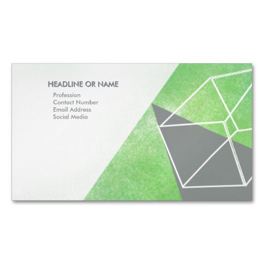 ミニマル抽象芸術名刺デザイン マグネット名刺 (正面)