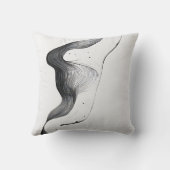 ミニマル抽象芸術女性顔(ラインアートヘア) クッション (裏面)