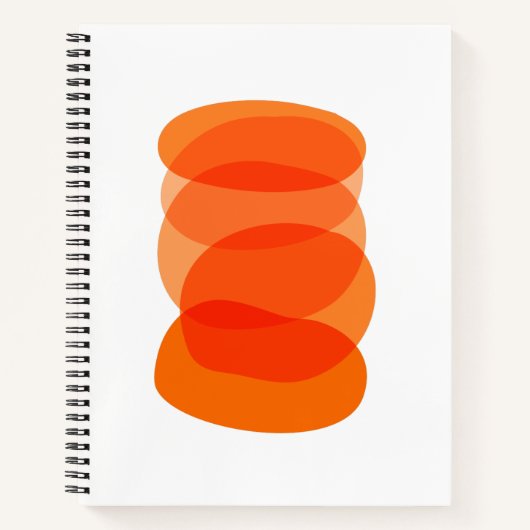ミニマル抽象芸術幾何学模様(オレンジ) ノートブック (正面)