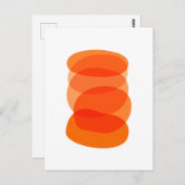 ミニマル抽象芸術幾何学模様(オレンジ) ポストカード (正面/裏面)