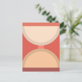 ミニマル抽象芸術幾何学的アートアーストーン ポストカード (スタンド正面)