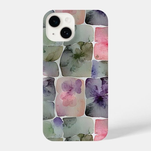 ミニマル抽象芸術幾何学的パターン54 iPhoneケース (裏面)