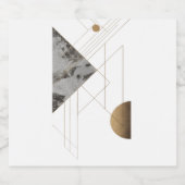 ミニマル抽象芸術幾何学的自然デザイン リキュールボトルラベル (シングルラベル)