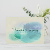 ミニマル抽象芸術水の色がビーチに移動 カード (スタンド正面)