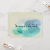 ミニマル抽象芸術水の色がビーチに移動 カード (正面/裏面インサイチュ)