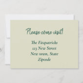 ミニマル抽象芸術水の色がビーチに移動 カード (裏面)