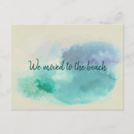 ミニマル抽象芸術水の色がビーチに移動 ポストカード