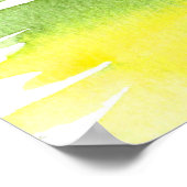 ミニマル抽象芸術水彩ヒルズ2 ポスター (角)