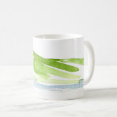 ミニマル抽象芸術水彩ヒルズ3 コーヒーマグカップ (正面右)
