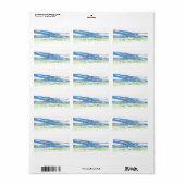 ミニマル抽象芸術水彩ヒルズ4ラベル ラベル (フルシート)