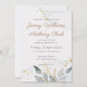 ミニマル抽象芸術水彩結婚式招待状 招待状 (正面)