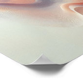 ミニマル抽象芸術波アート – ソフトグラデーション ポスター (角)