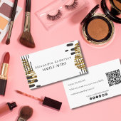 ミニマル抽象芸術白黒金ゴールドプロフェッショナル 名刺