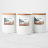 ミニマル抽象芸術自然キャンドル製品ラベル フードラベル (ボトル)