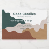 ミニマル抽象芸術自然キャンドル製品ラベル フードラベル (シングルラベル)