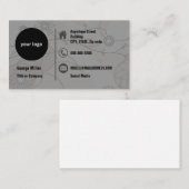 ミニマル抽象芸術自然トーン 名刺 (正面/裏面)