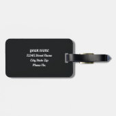 ミニマル抽象芸術適合キツネ ラゲッジタグ (裏面横)