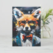 ミニマル抽象芸術適合キツネ 案内状 (スタンド正面)