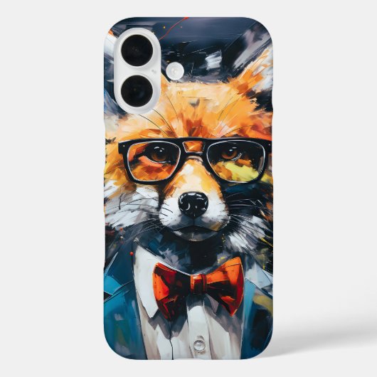 ミニマル抽象芸術適合キツネ Case-Mate iPhoneケース (裏面)