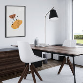 ミニマル抽象芸術顔ポートレートラインアートスケッチ ポスター