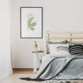 ミニマル抽象芸術顔ポートレートラインアートスケッチ ポスター