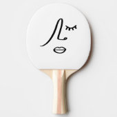 ミニマル抽象芸術顔モダンアートデザイン 卓球ラケット (正面)