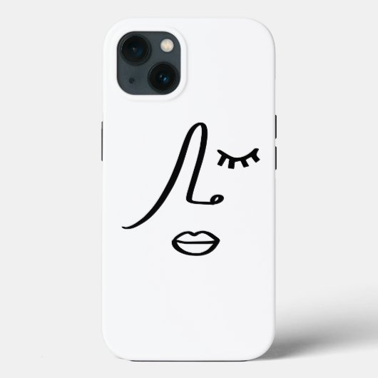 ミニマル抽象芸術顔モダンアートデザイン Case-Mate iPhoneケース (裏面)