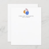 ミニマル抽象芸術顔ラインアートビジネス紙 (正面/裏面)