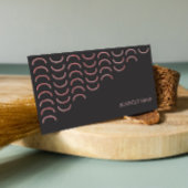 ミニマル抽象芸術黒とピンクフェミニン 名刺