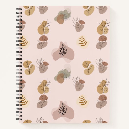 ミニマル抽象芸術 パターン(の模様が)ある ノートブック (正面)